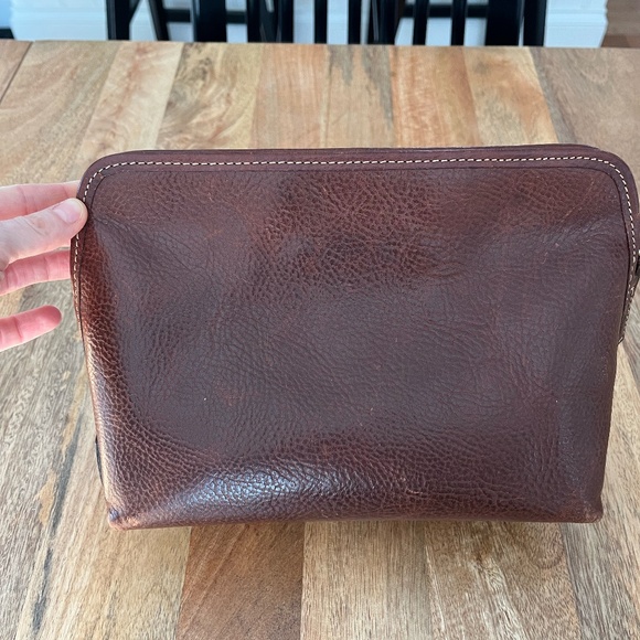Cole Haan Brown Leather Toiletry Bag - Picture 2 of 6